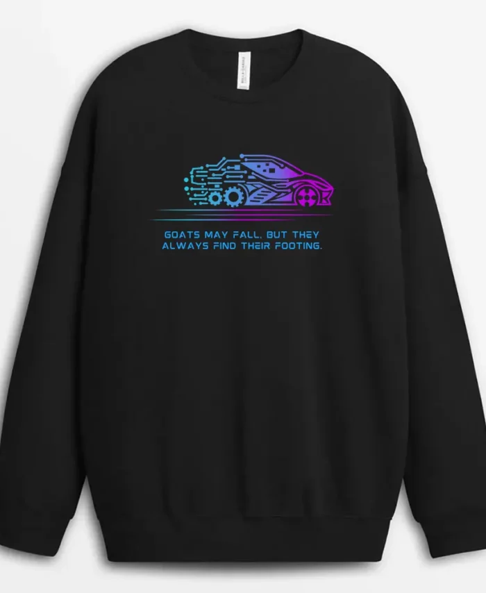 Goats May Fall But They Always Find Their Footing Sofmeeg Sweatshirt - Black