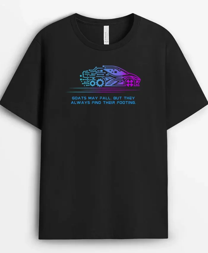 Goats May Fall But They Always Find Their Footing Sofmeeg T-Shirt - Black
