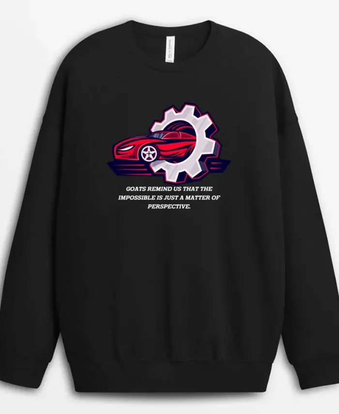 Goats Remind Us That The Impossible Is Just A Matter Of Perspective Goats Remind Us That The Impossible Is Just A Matter Of Perspective Sofmeeg Sweatshirt - Black