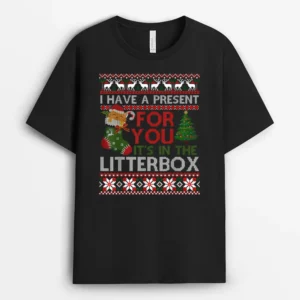Christmas Cat Shirt Have A Present For You Ugly Sweater, Funny Cat Lover Gift T-Shirt
