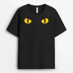 Creepy Halloween Cat Eyes Bringing Loving Cats To Halloween, Funny Cat Lover Gift T-Shirt