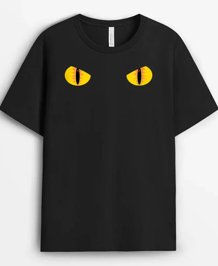 Creepy Halloween Cat Eyes Bringing Loving Cats To Halloween, Funny Cat Lover Gift T-Shirt