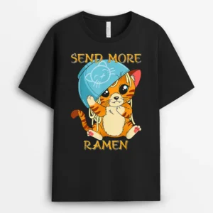 Cute Anime Kawaii Kitten Ramen Bowl Cat, Funny Cat Lover Gift T-Shirt
