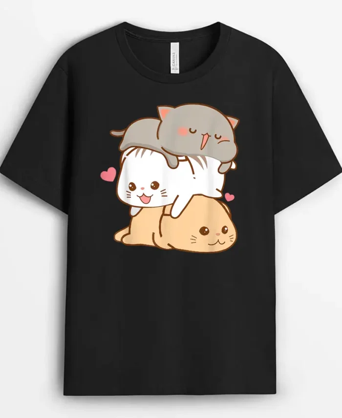 Cute Cat Kawaii Anime Japanese Otaku Gift Girls Boy Nager, Funny Cat Lover Gift T-Shirt