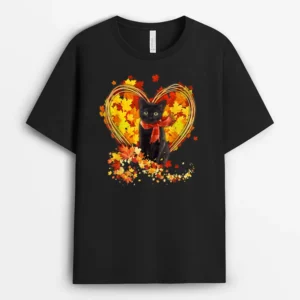 Cute Cat Kitty Kitten Paw Lover Autumn Fall Season Present, Funny Cat Lover Gift T-Shirt
