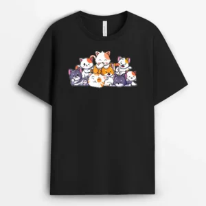 Cute Cats Anime Kawaii Japanese Otaku Neko Gift Women Girls, Funny Cat Lover Gift T-Shirt