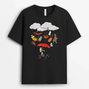 Cute Funny Canine Feline Lover Its Raining Cats And Dogs, Funny Cat Lover Gift T-Shirt