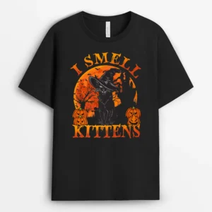 Cute Halloween Black Cat Witch Hat Pumpkin Kids Girls Women Premium, Funny Cat Lover Gift T-Shirt