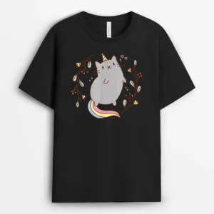 Cute Unicorn Cat Kitten Graphic, Funny Cat Lover Gift T-Shirt