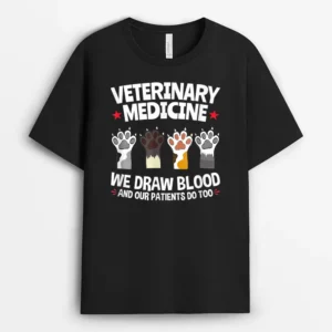 Cute Veterinarian Paws Cat Meow Kitty Cat For Mom, Funny Cat Lover Gift T-Shirt