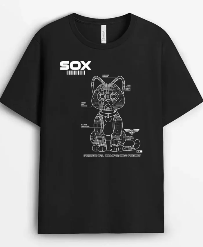Disney Pixar Lightyear Sox Tech Schematics Poster, Funny Cat Lover Gift T-Shirt