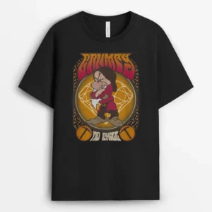 Disney Snow White The Seven Dwarfs Grumpy Seventies Poster, Funny Cat Lover Gift T-Shirt