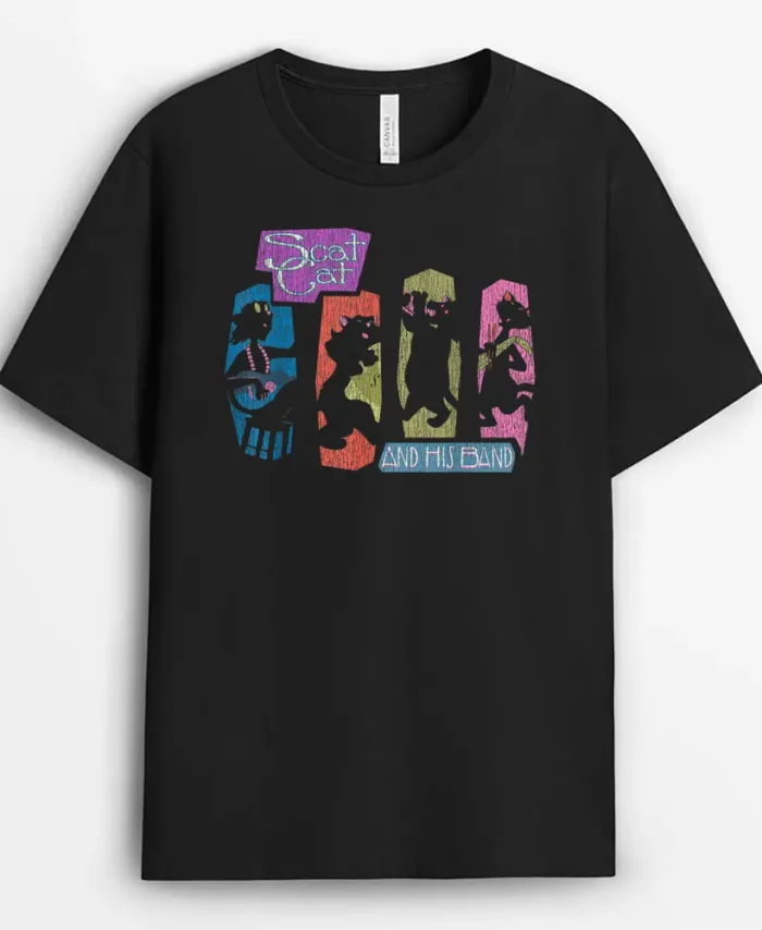 Disney The Aristocats Scat Cat Band, Funny Cat Lover Gift T-Shirt