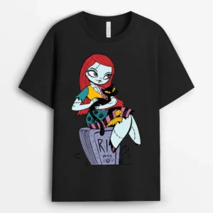 Disney The Nightmare Before Christmas Sally And Cat, Funny Cat Lover Gift T-Shirt