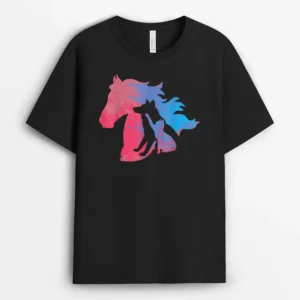 Dogs Cats And Horses Pets Design For Animal Protection, Funny Cat Lover Gift T-Shirt