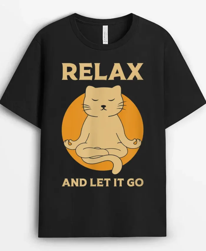 Funny Cat Graphic Yoga Zen Meditation, Funny Cat Lover Gift T-Shirt
