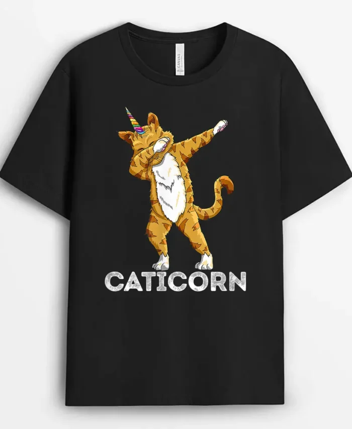 Funny Cat Kitten Caticorn Cat Dabbing Cat Lover, Funny Cat Lover Gift T-Shirt