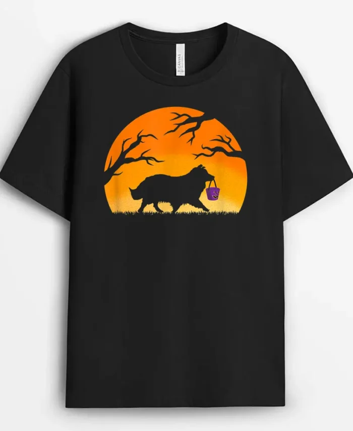 Sheltie Halloween Trick Or Treat Shetland Sheepdog Cute, Funny Dog Lover Gift T-Shirt