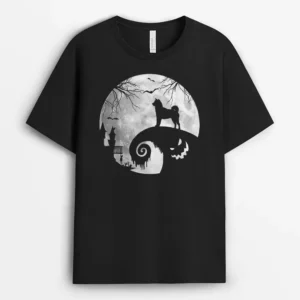 Shiba Inu Dog And Moon Halloween Costume Dog Lover Funny, Funny Dog Lover Gift T-Shirt