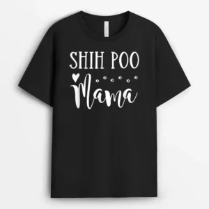 Shih Poo Dog Mom Cute Shihpoo Mama, Funny Dog Lover Gift T-Shirt