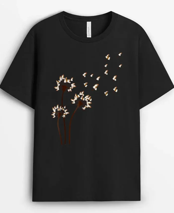 Shih Tzu Flower Fly Dandelion For Dog Mama Dog Lover, Funny Dog Lover Gift T-Shirt