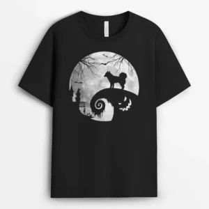 Siberian Husky And Moon Halloween Costume Dog Lover Funny, Funny Dog Lover Gift T-Shirt