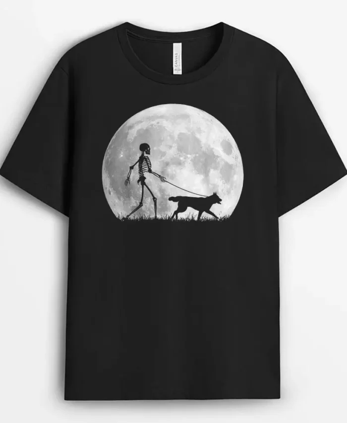 Siberian Husky Halloween Skeleton Funny Dog Gift, Funny Dog Lover Gift T-Shirt