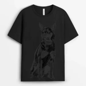 Sitting Dog Australian Kelpie, Funny Dog Lover Gift T-Shirt