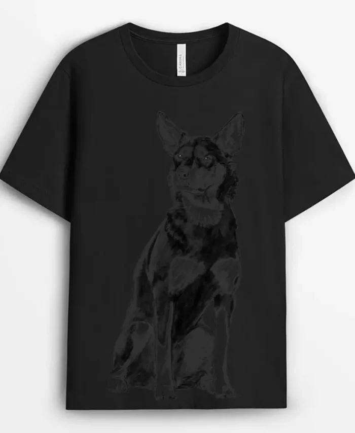 Sitting Dog Australian Kelpie, Funny Dog Lover Gift T-Shirt