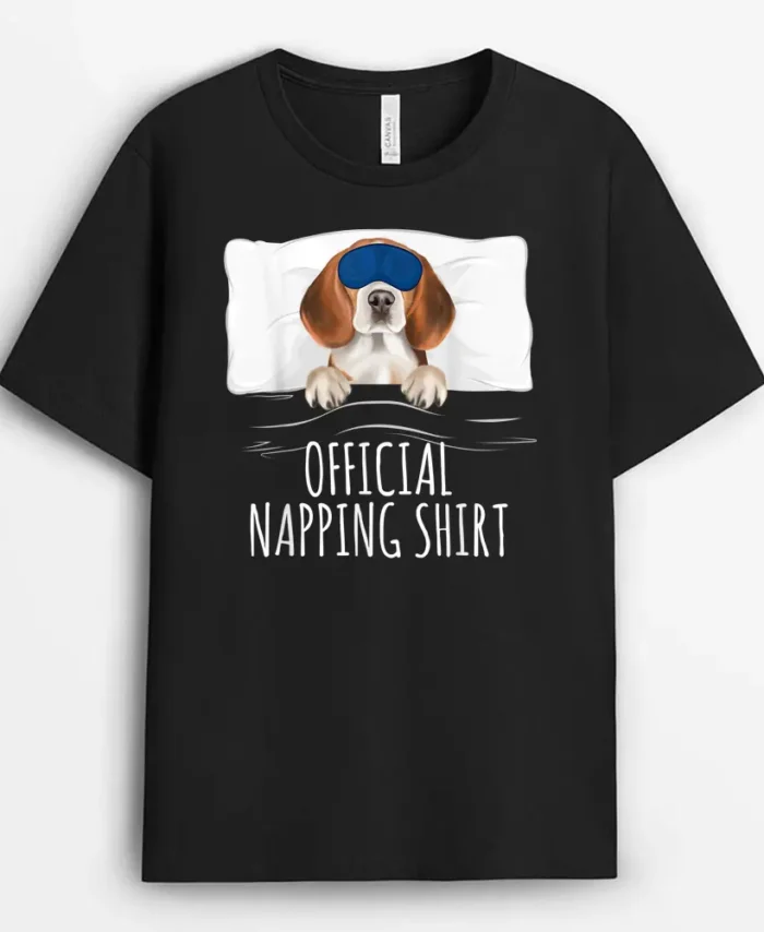 Sleeping Beagle Dog Official Napping, Funny Dog Lover Gift T-Shirt